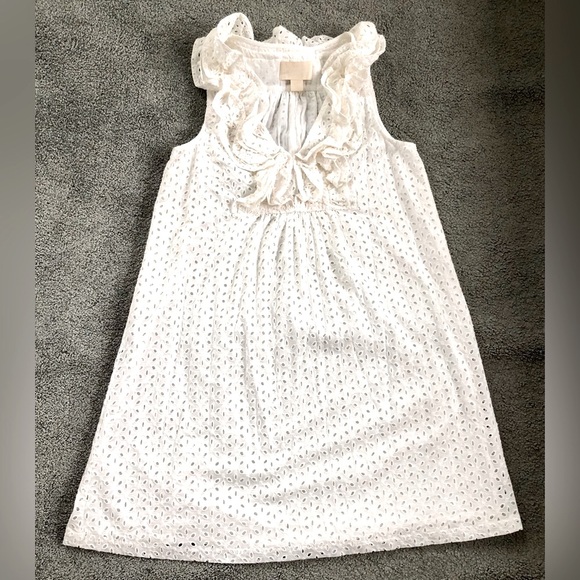 H&M Dresses & Skirts - New Conscious Collection by H&M cotton eyelet ruffle short mini dress 8 M med